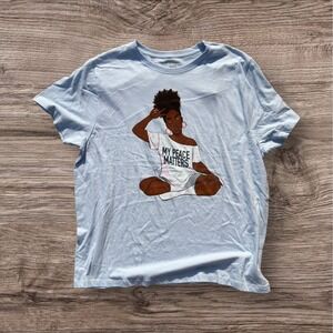 Grayson Threads Women's Coco Michele My Peace Matters Blue Tshirt XL NEW